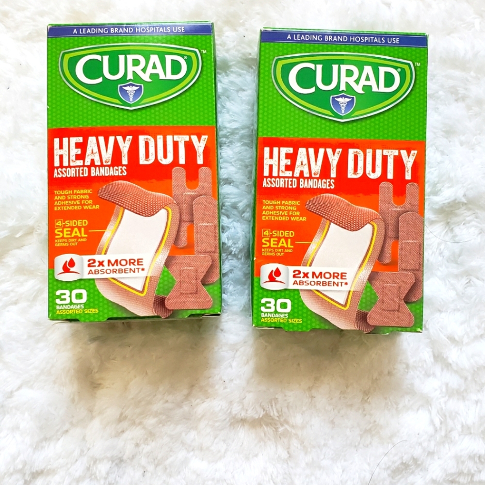 Cured Heavy Duty Assorted Bandages (2 x 30 ct) NEW!!
